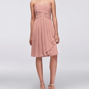 Short Pink Bridesmaid Dress